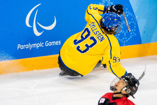 Maximillian Gyllsten of Sweden celebrates scoring 1-0