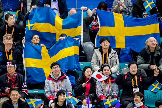Crown Princess Victoria of Sweden in the stands