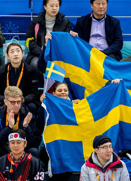 Crown Princess Victoria of Sweden in the stands