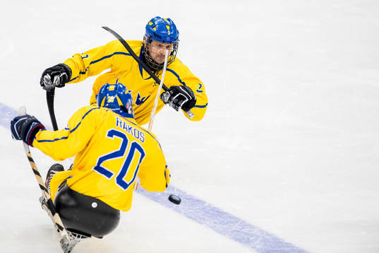 Niklas Ingvarsson and Niklas Rakos of Sweden