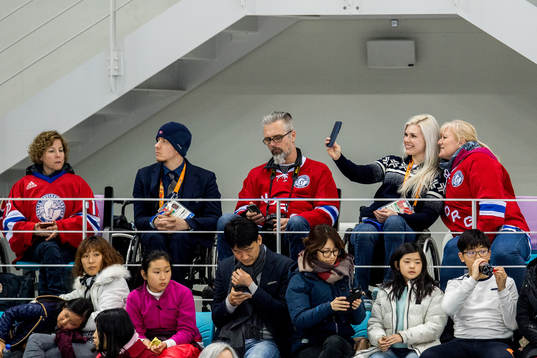Lena Schrøder of Norway in the stands
