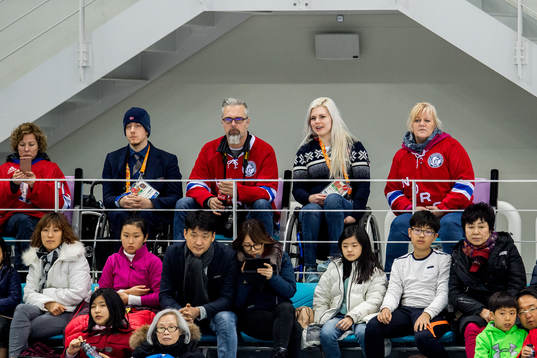 Lena Schrøder of Norway in the stands