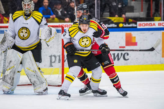 Brynäs Lucas Carlsson och Luleås Robin Kovacs