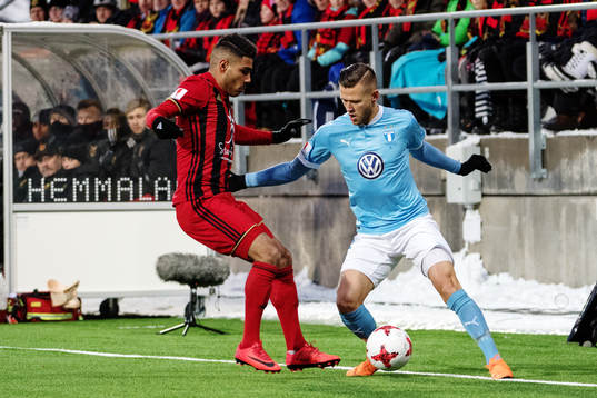 Östersunds Hosam Aiesh och Malmö FFs Arnór Ingvi