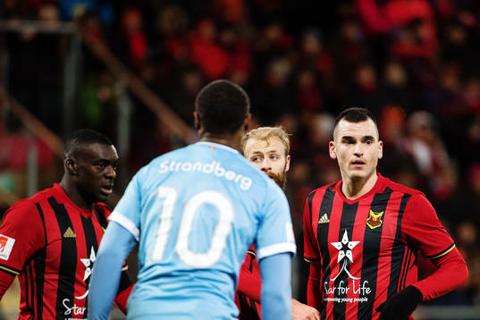 Östersunds Ken Sema, Curtis Edwards och Dino Islamovic
