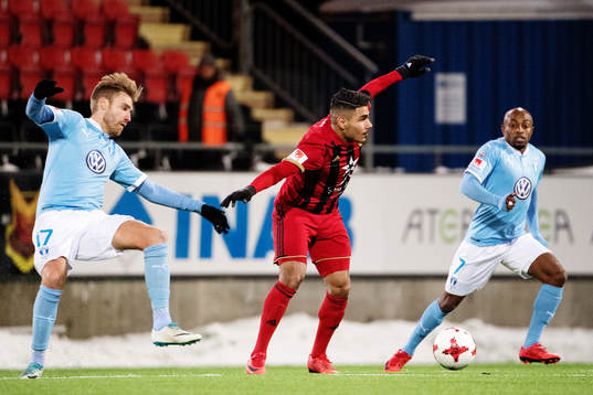 Malmö FFs Rasmus Bengtsson och Östersunds Hosam Aiesh