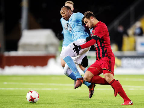 Malmö FFs Carlos Strandberg och Östersunds Sotirios