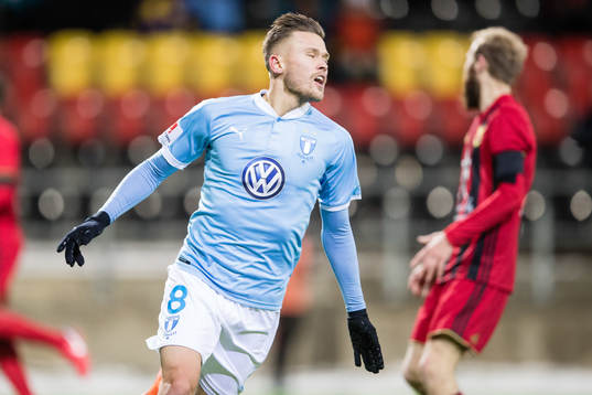 Malmö FFs Arnór Ingvi Traustason jublar