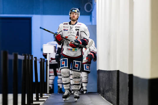 Linköpings Sebastian Karlsson innan kvartsfinal 1 i