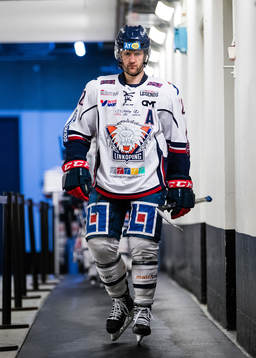 Linköpings Sebastian Karlsson innan kvartsfinal 1 i