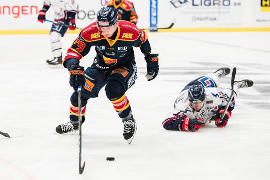 Djurgårdens Patrik Lundh och Linköpings Andrew Gordon