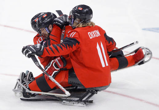 Bläddra bland fler bilder av 2018 Winter Paralympics, Day 9, Para Ice Hockey, Final, Canada - USA