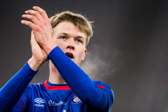 Samuel Fridjonsson of Vålerenga celebrates
