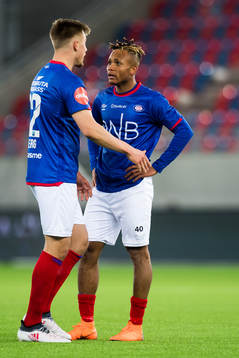 Ivan Näsberg of Vålerenga and Chidera Ejuke of Vålerenga