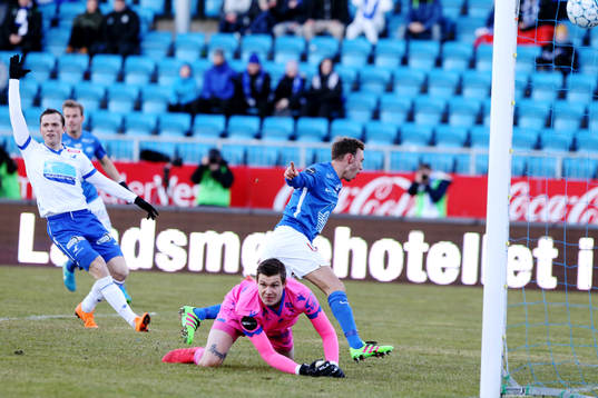 Fredrik Aursnes of Molde celebrates
