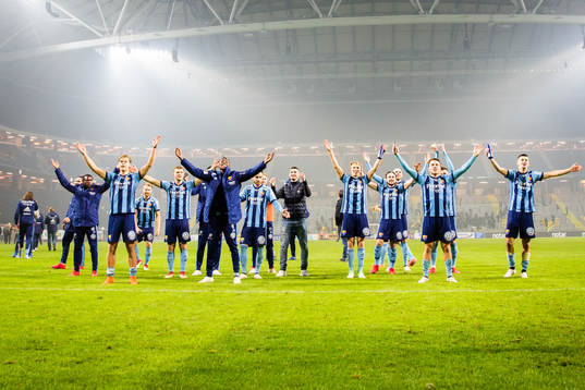 Djurgårdens spelare jublar
