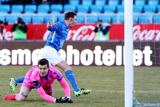 Fredrik Aursnes of Molde celebrates