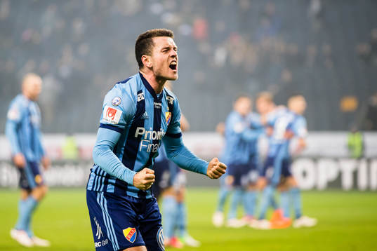 Djurgårdens Kerim Mrabti jublar