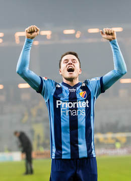 Djurgårdens Kerim Mrabti jublar