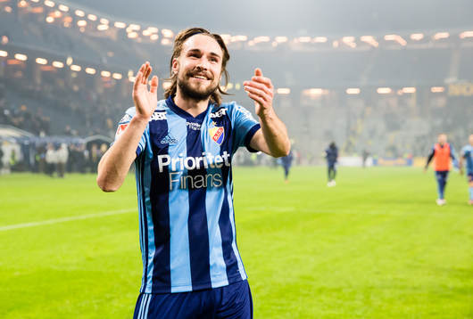 Djurgårdens Kevin Walker jublar