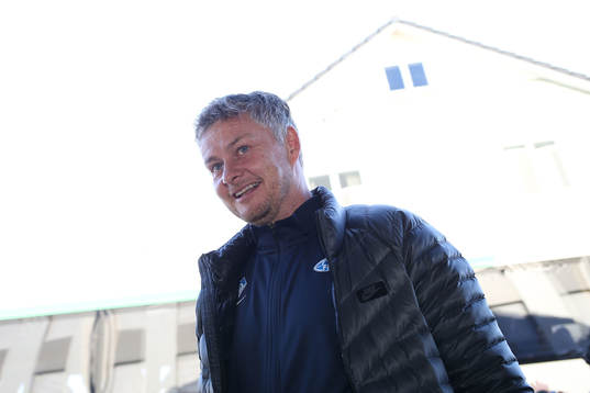The manager of Molde, Ole Gunnar Solskjær arrives at the