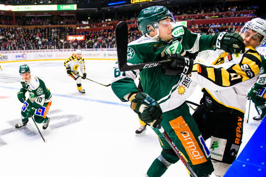Färjestads Johan Ryno och Skellefteås Henrik Hetta