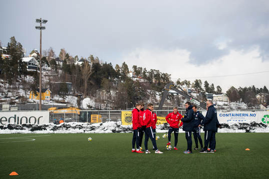 Mats Møller Dæhli, Martin Ødegaard and Lars Lagerbäck,