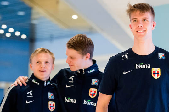 Mats Møller Dæhli, Sigurd Rosted and Kristoffer Ajer of
