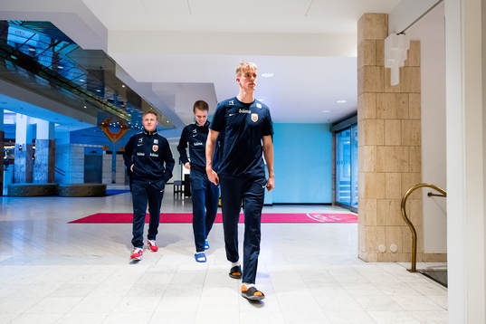 Mats Møller Dæhli, Sigurd Rosted and Kristoffer Ajer of
