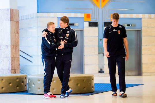 Mats Møller Dæhli, Sigurd Rosted and Kristoffer Ajer of