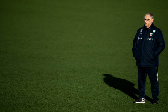 Lars Lagerbäck, head coach of Norway