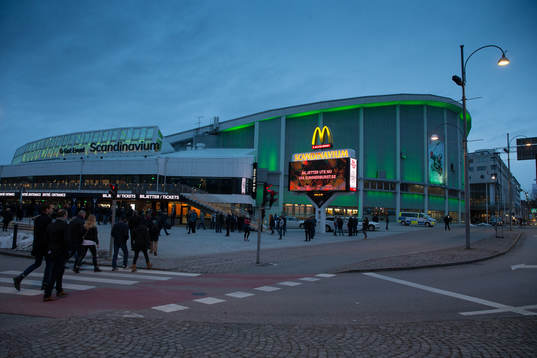 Scandinavium exteriört innan kvartsfinal 1 i SM-slutspelet