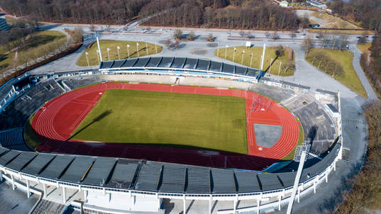 Gamla Malmö Stadion fotograferad