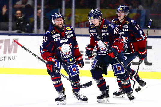 Linköpings Chad Billins, Ken Andre Olimb och Henrik