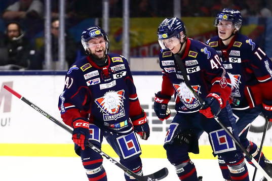 Linköpings Chad Billins, Ken Andre Olimb och Henrik