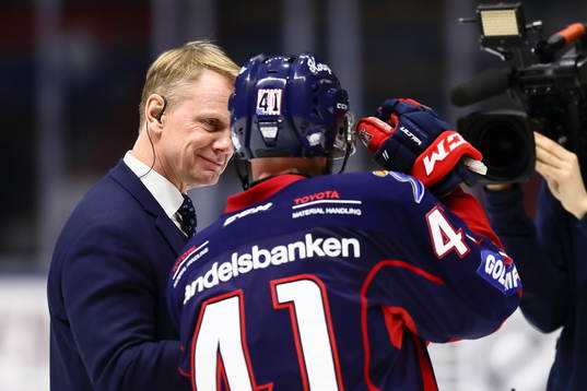 Niklas Wikegård, Cmore, intervjuar Linköpings Chad Billins