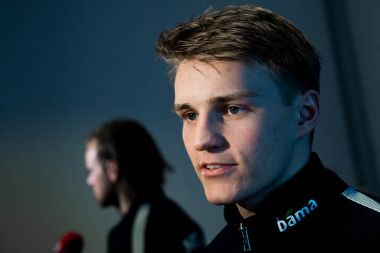 Iver Fossum and Martin Ødegaard of Norway