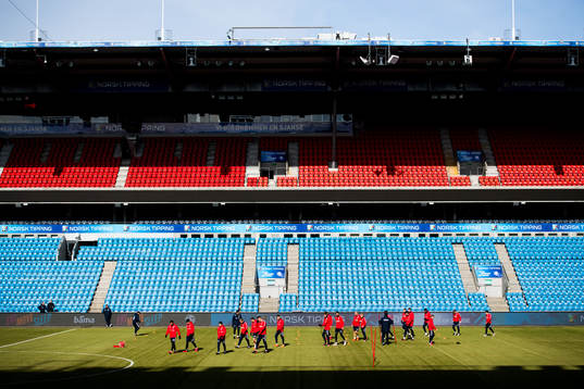 General view of Ullevaal Stadion and Team Norway