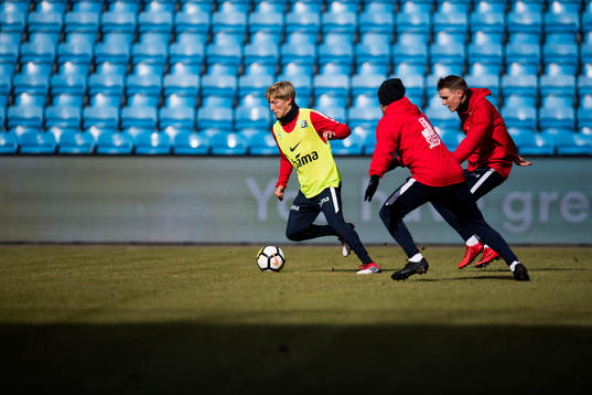 Birger Meling and Martin Ødegaard of Norway