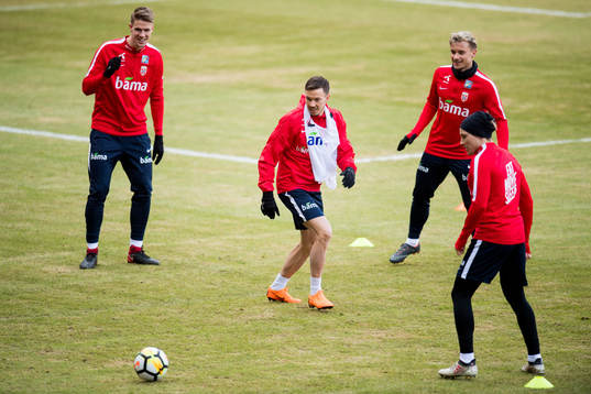 Kristoffer Ajer, Martin Linnes and Fredrik Gulbrandsen of