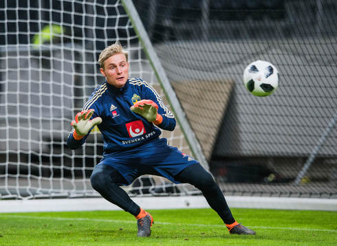 Sveriges målvakt Jacob Rinne