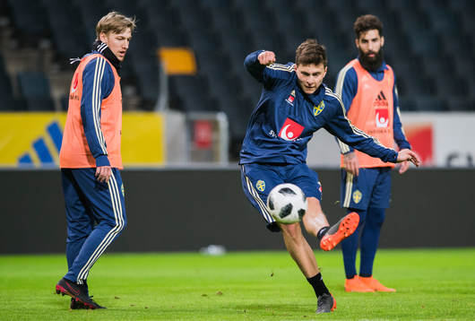 Sveriges Victor Nilsson Lindelöf och Emil Forsberg
