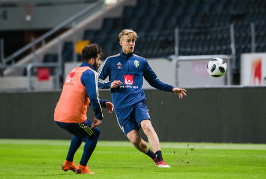 Sveriges Filip Helander och Jimmy Durmaz