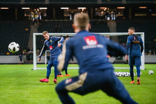 Sveriges Ola Toivonen och Marcus Berg