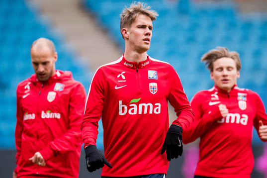 Tore Reginiussen, Kristoffer Ajer and Jonas Svensson of