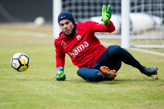 Goalkeeper Rune Almenning Jarstein of Norway