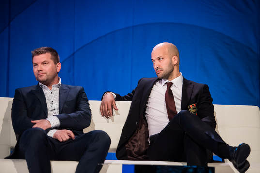 Jens Gustafsson, tränare Norrköping, och Luis Pimenta,