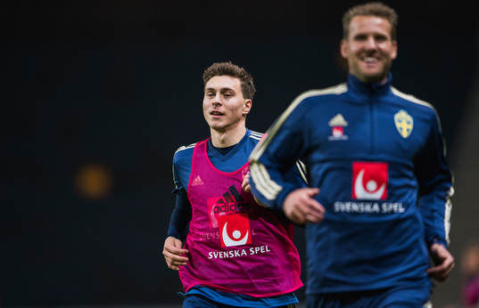 Sveriges Victor Nilsson Lindelöf och Ola Toivonen