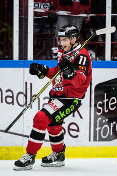 Malmö Redhawks Lukas Haudum jublar