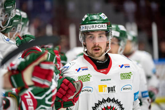Frölundas Adam Almqvist jublar